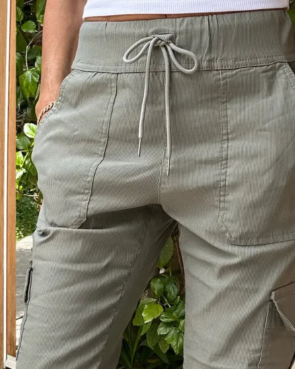 Gaya Cargo | Sage Stripe