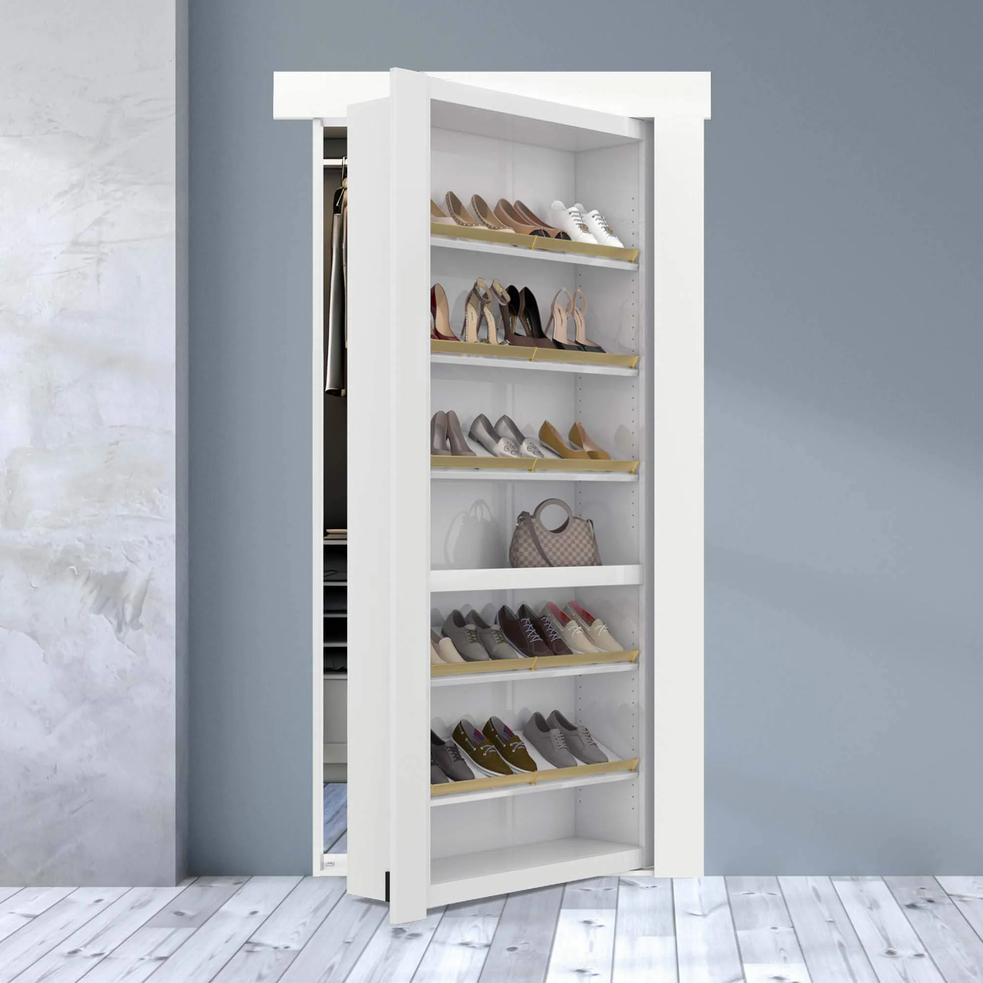Gilded Shoe Rack Murphy Door