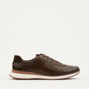 Gino Paoli Ezra Lace Up Sneaker Brown White