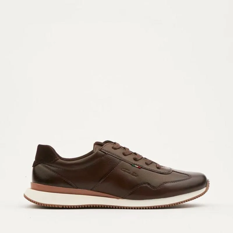 Gino Paoli Ezra Lace Up Sneaker Brown White