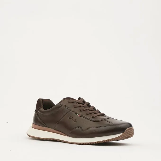 Gino Paoli Ezra Lace Up Sneaker Brown White