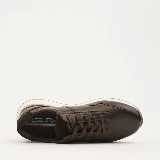 Gino Paoli Ezra Lace Up Sneaker Brown White