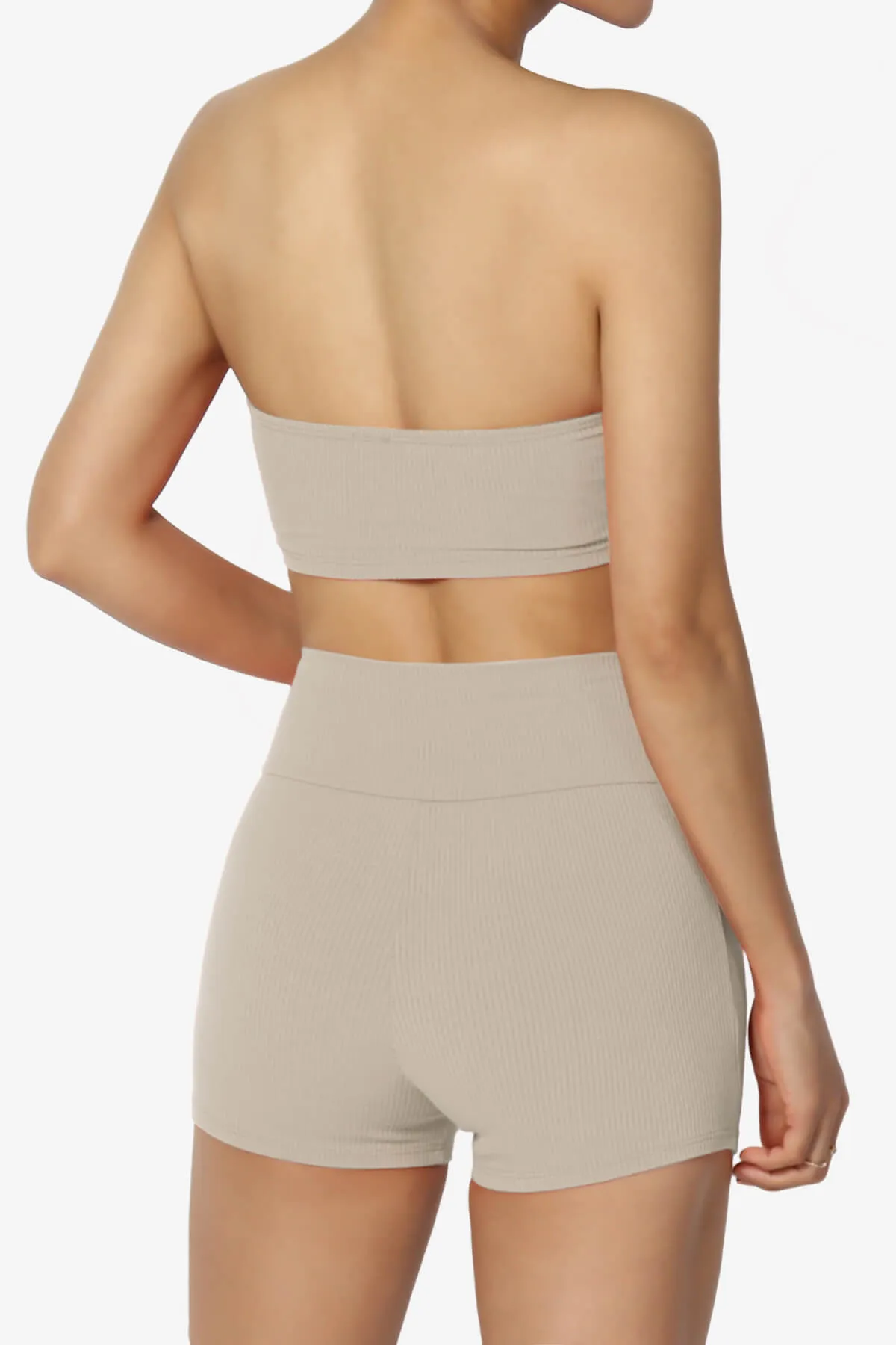 Glimmer Bandeau Top & Biker Shorts SET