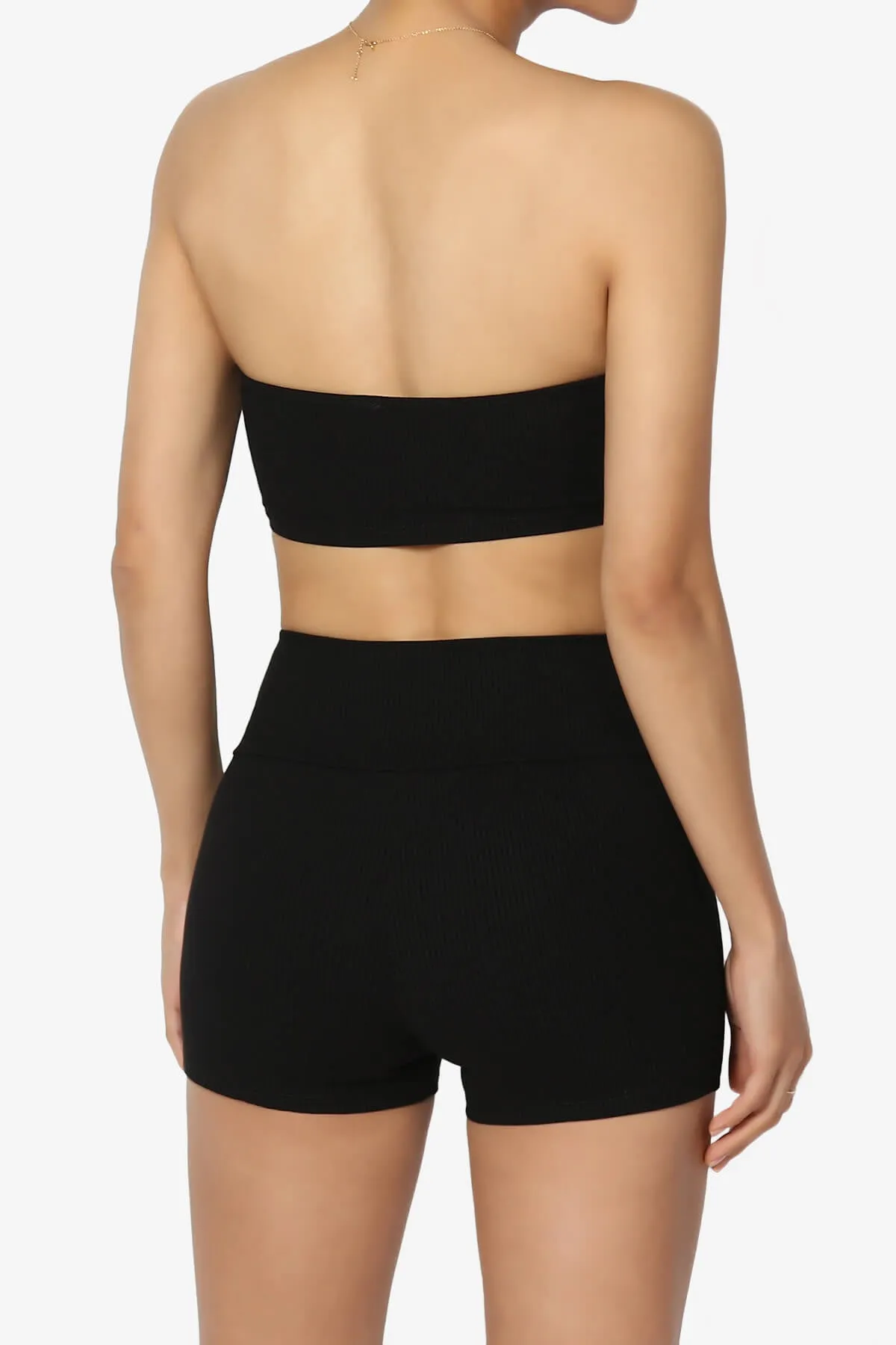 Glimmer Bandeau Top & Biker Shorts SET