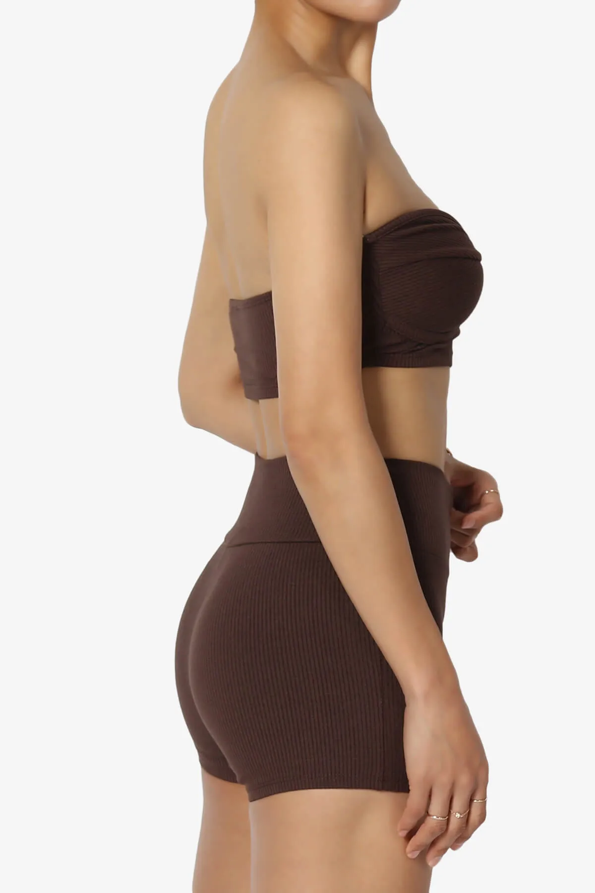 Glimmer Bandeau Top & Biker Shorts SET