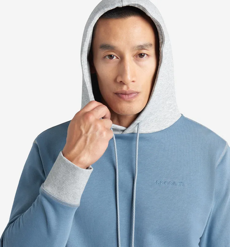 Goodlife Micro Terry Colour block Hoodie Coronet Blue