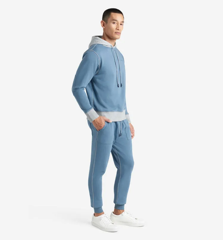 Goodlife Micro Terry Colour block Hoodie Coronet Blue