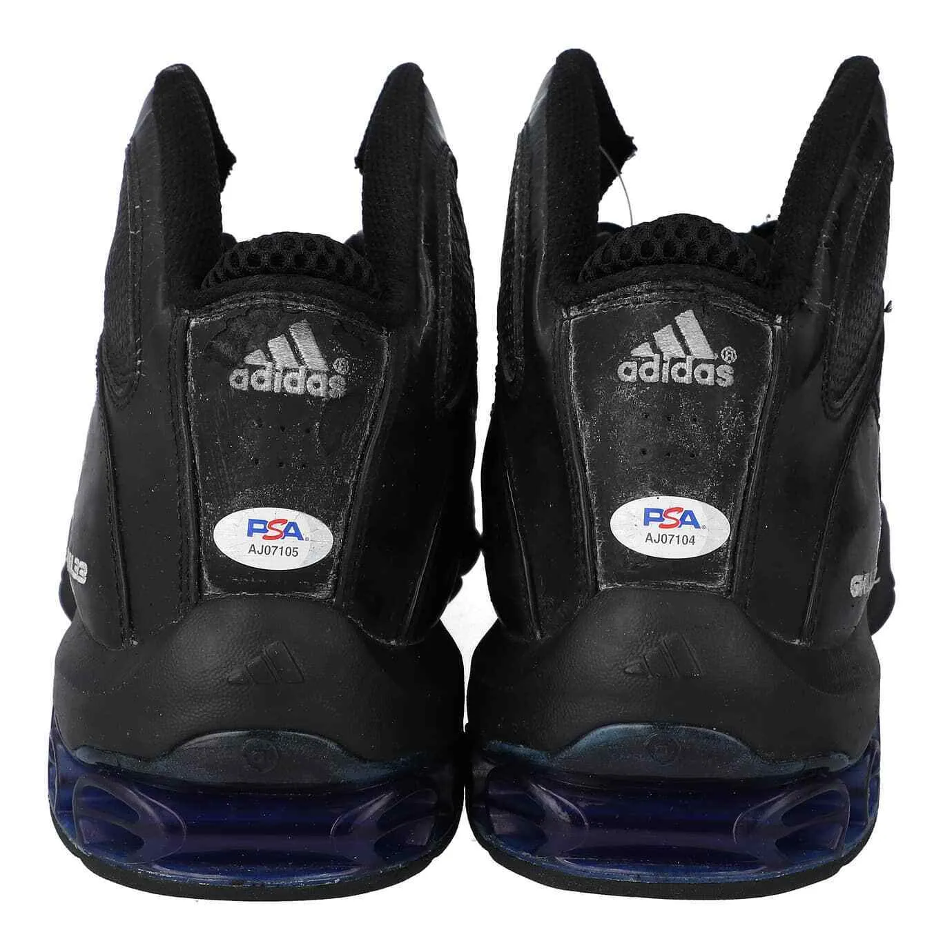 Grant Hill Signed Game Used Orlando Magic 2006 Adidas Sneakers PSA Mears