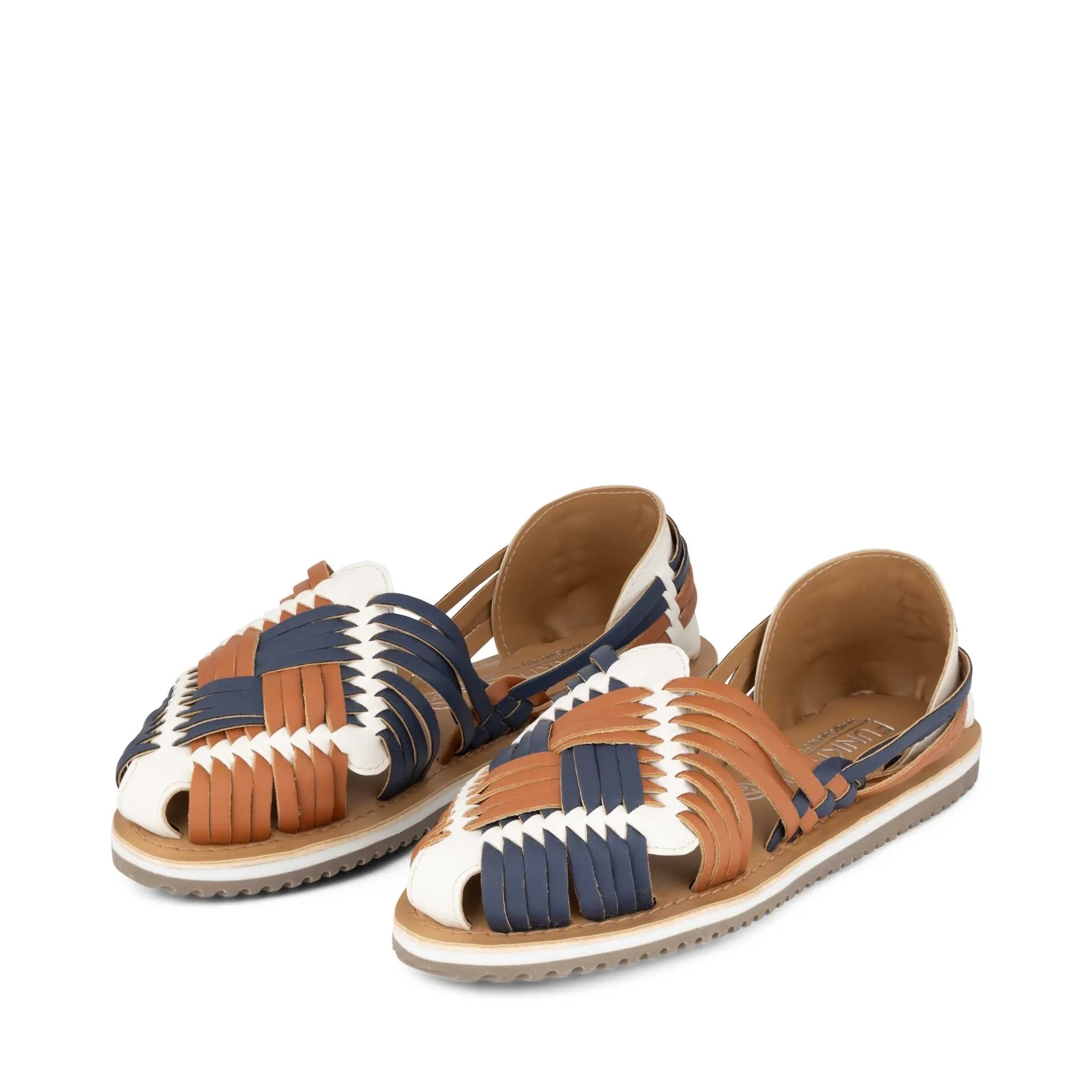 Haora White Multi Huarache Sandals