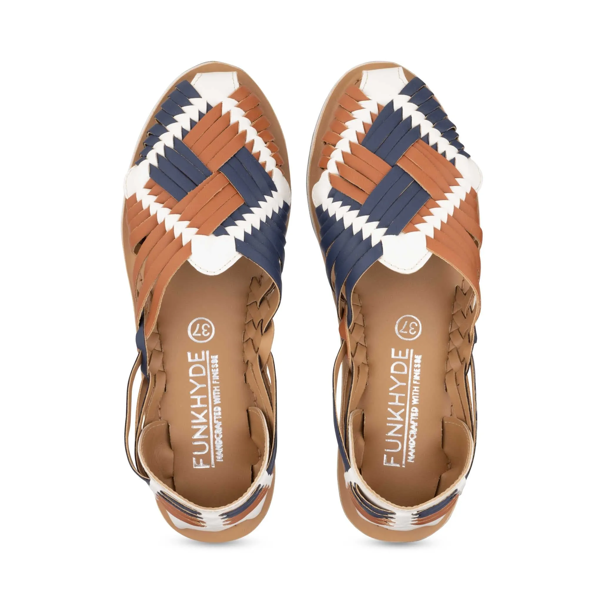 Haora White Multi Huarache Sandals