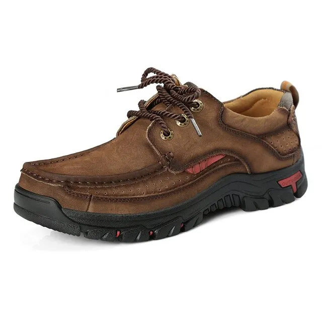 High Quality New Men Comfortable Sneakers Waterproof Shoes Leather Sneakers Fashion Casual Shoes Male Plus Size 38-48