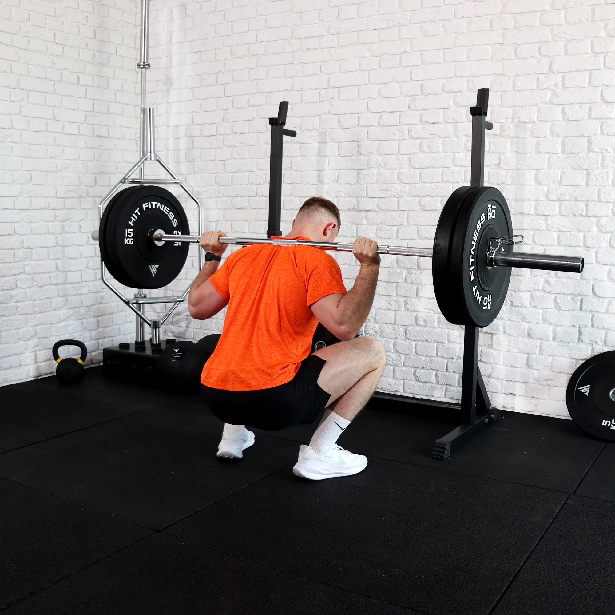 Hit Fitness 15kg Commercial Black Rubber Bumper Plate