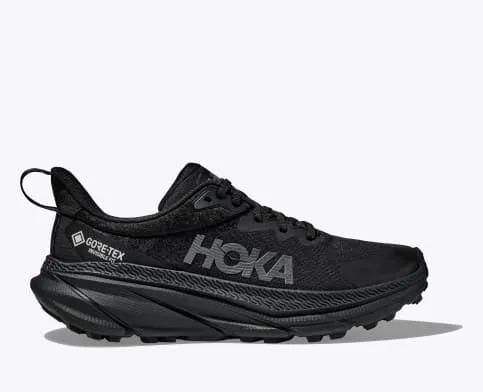 Hoka Women's Challenger 7 GTX Running Shoe in Black/Black