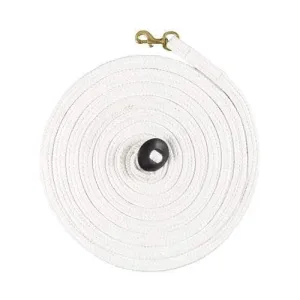 Horsemaster Cotton Lunge Lead w/Stopper (LNG4810WH)