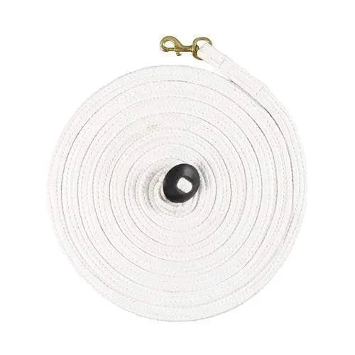 Horsemaster Cotton Lunge Lead w/Stopper (LNG4810WH)
