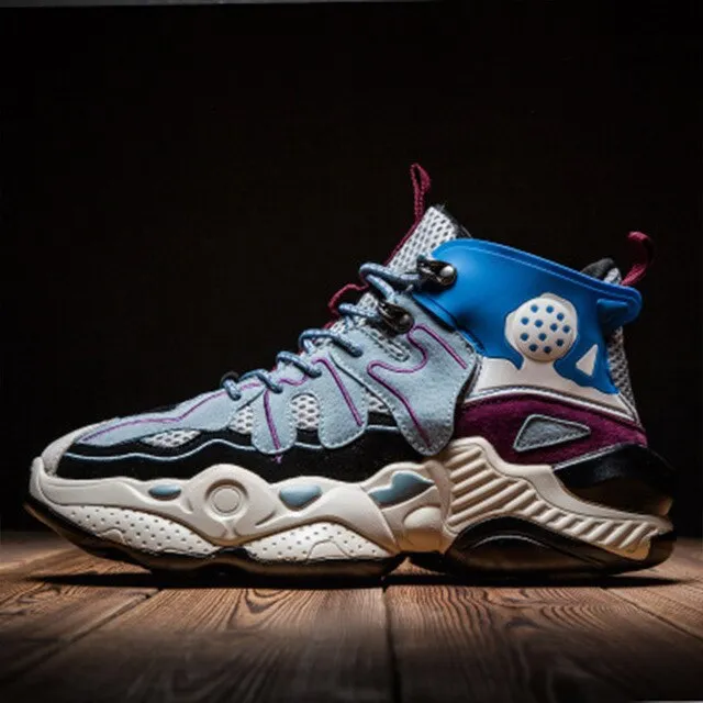Hot Sale Basketball Shoes Men Air Shock Outdoor Trainers Teenagers Street Trend Hip-hop Ankle Boots Basket Light Jordan Sneakers