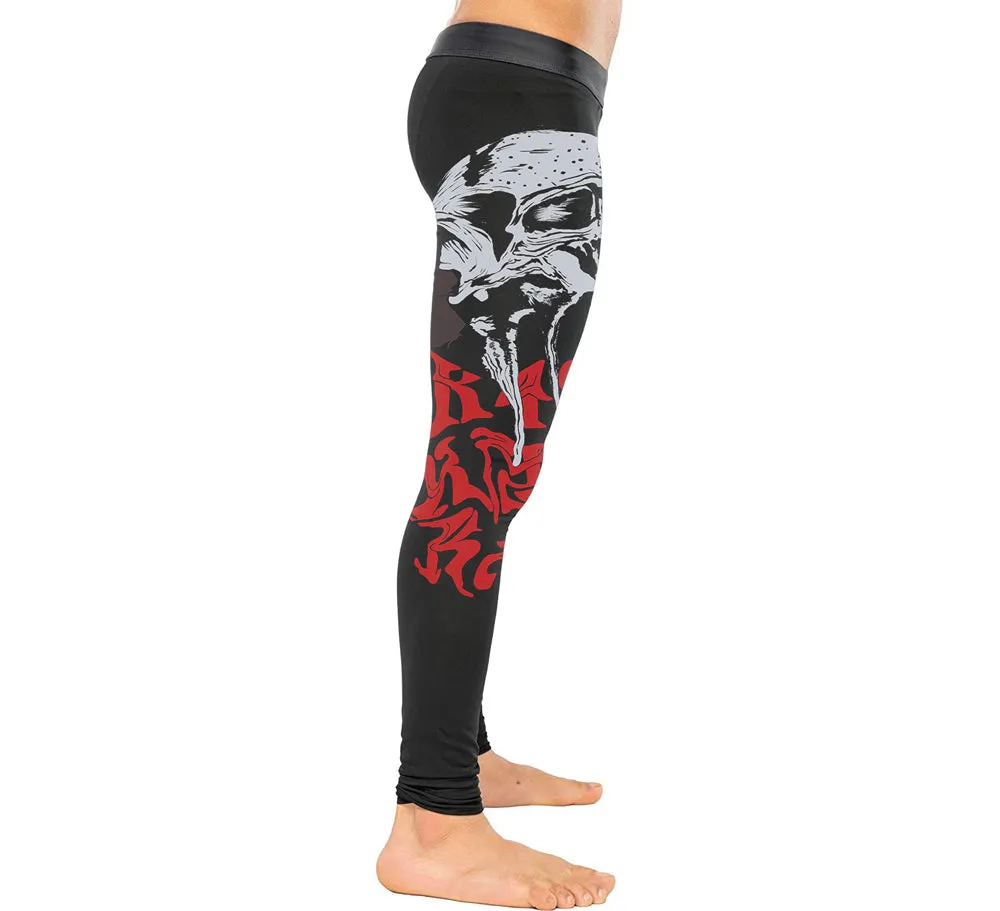 Hunger Skull BJJ Jiu Jitsu Spats - Base Layer for No-Gi Grappling - Martial Arts Pants