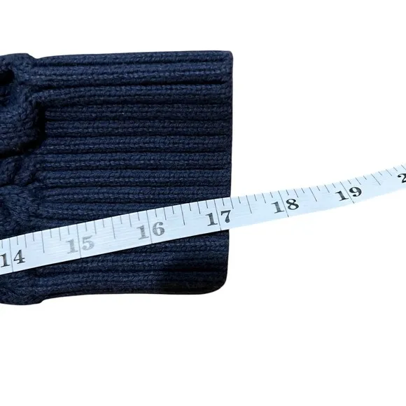 J. Crew Cable Knit Sweater Pullover Crewneck Fisherman Style Navy Blue Women's M