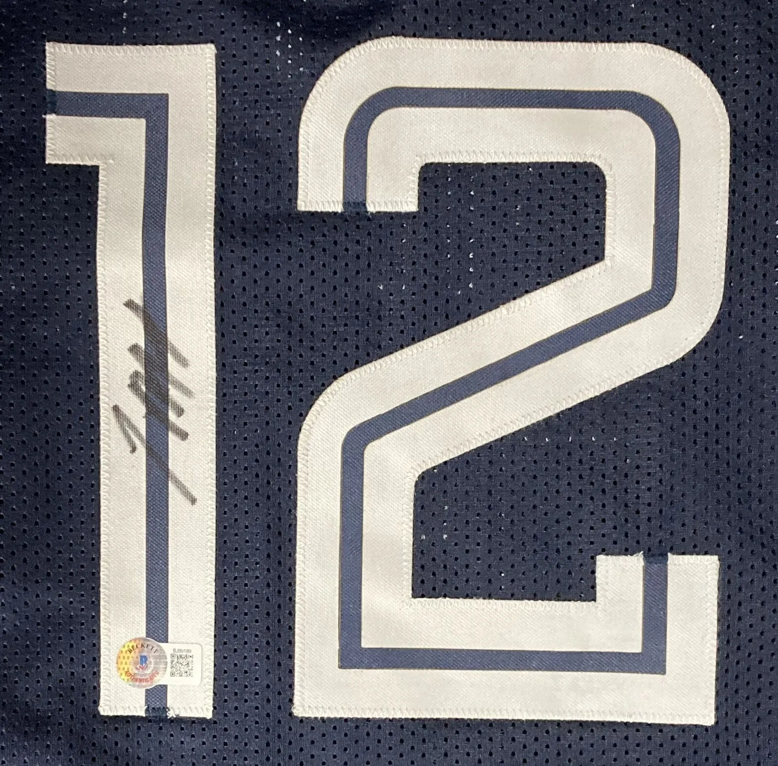 Ja Morant Signed Custom Alternate Navy Blue Pro-Style Basketball Jersey BAS