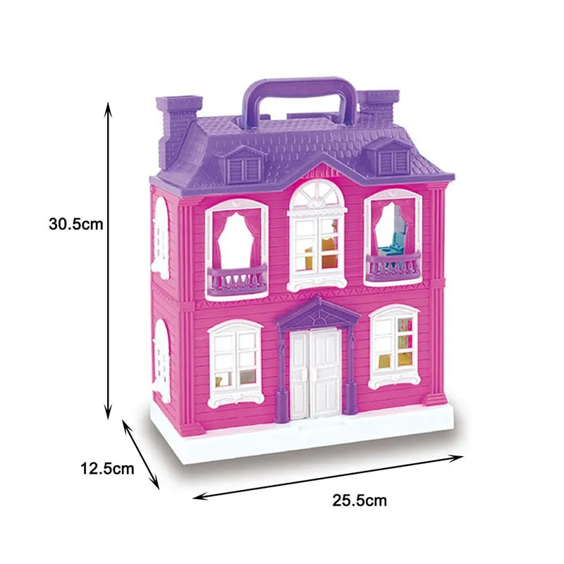 Kids DIY Toys Set Assembled Miniature Dollhouse Two-Storey Villa Model Toys For Children Gifts