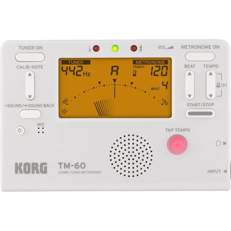 Korg Combo Tuner Metronome (White) TM-60