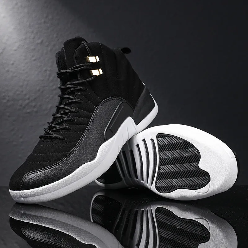 Large Size Basketball Shoes Men's Fashion Trend High-top Shoes Wear-resistant Shock Absorption Non-slip Sneakers