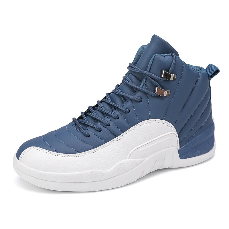 Large Size Basketball Shoes Men's Fashion Trend High-top Shoes Wear-resistant Shock Absorption Non-slip Sneakers
