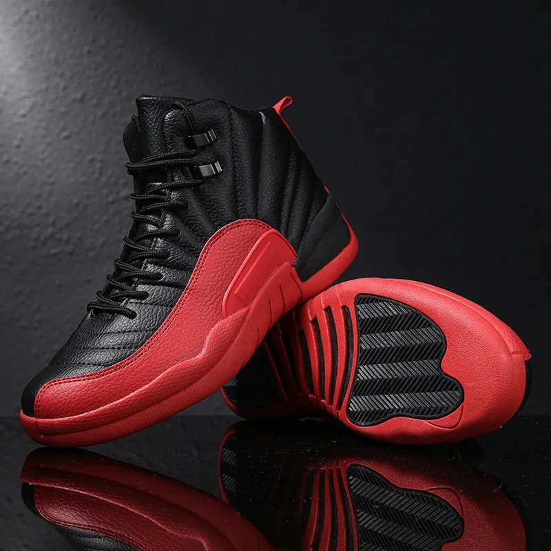 Large Size Basketball Shoes Men's Fashion Trend High-top Shoes Wear-resistant Shock Absorption Non-slip Sneakers