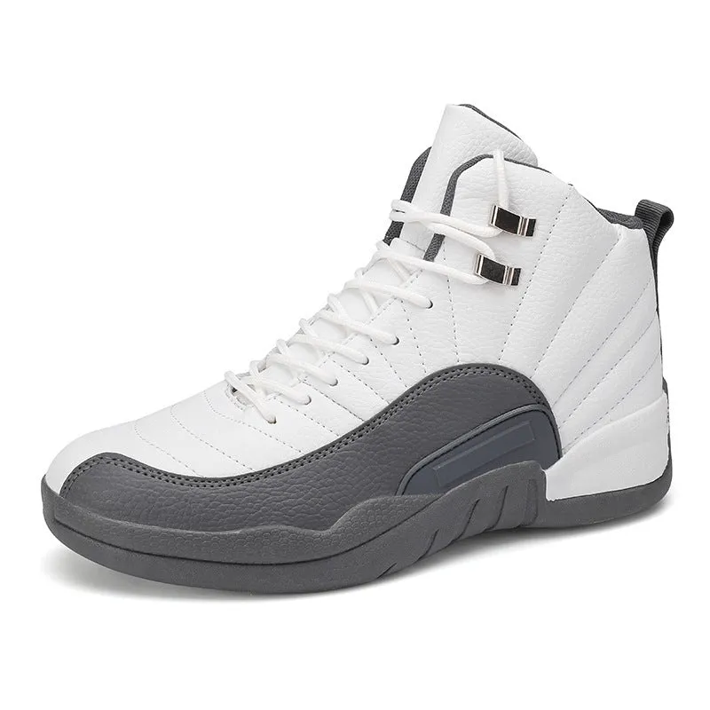 Large Size Basketball Shoes Men's Fashion Trend High-top Shoes Wear-resistant Shock Absorption Non-slip Sneakers