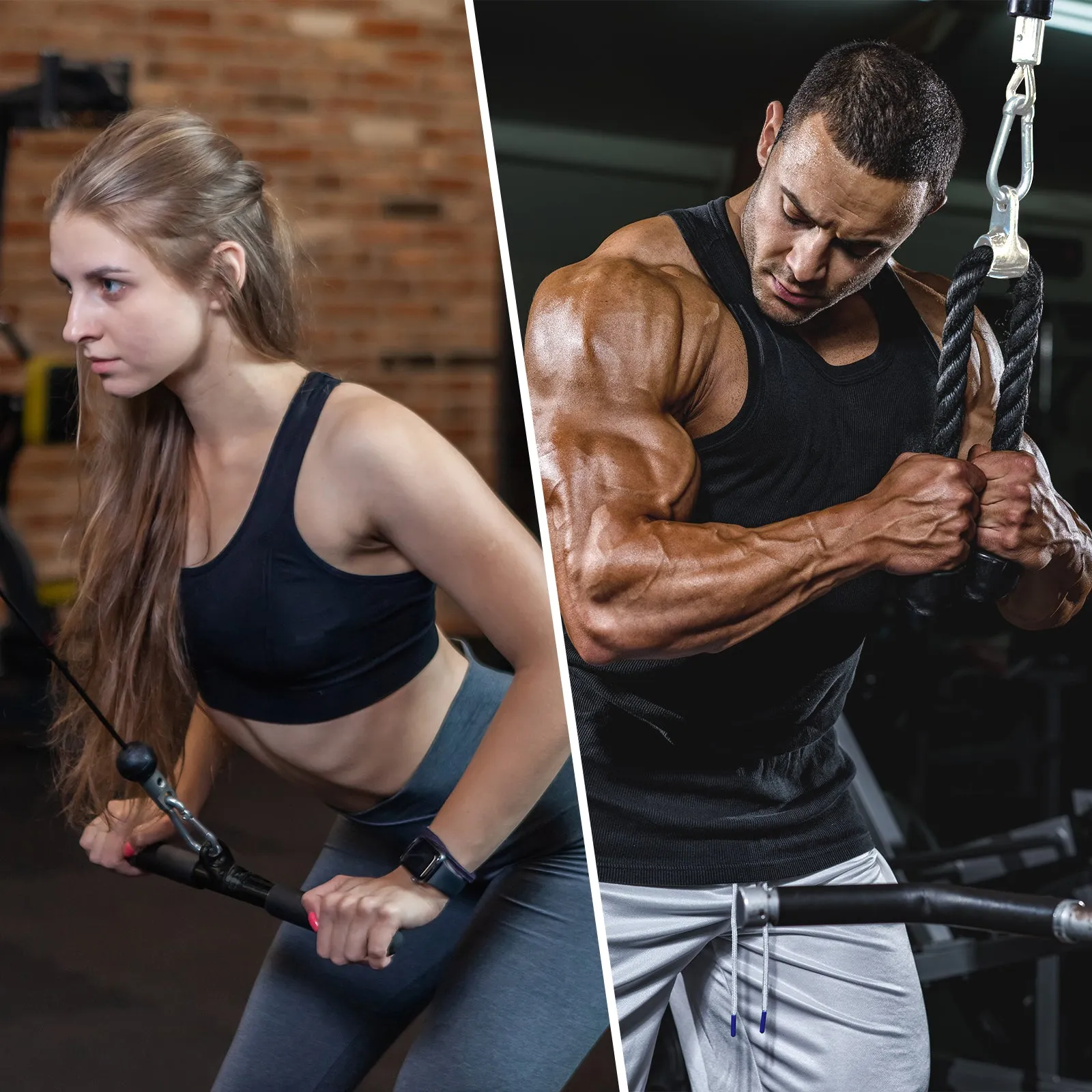 Lat Pull Down Cable Machine W/ Adjustable Cable for Gym