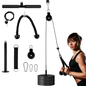 Lat Pull Down Cable Machine W/ Adjustable Cable for Gym