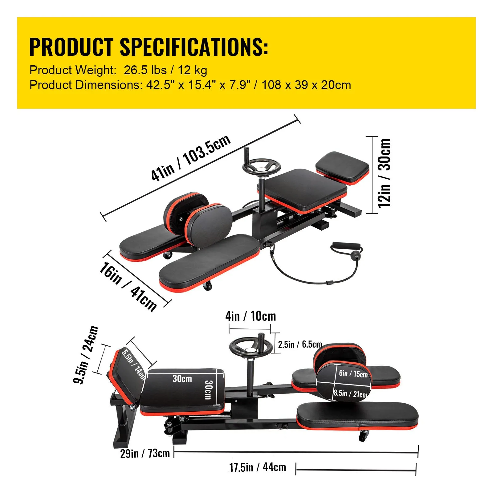 Leg Stretch Machine 220lbs Leg Stretcher Training Fitness