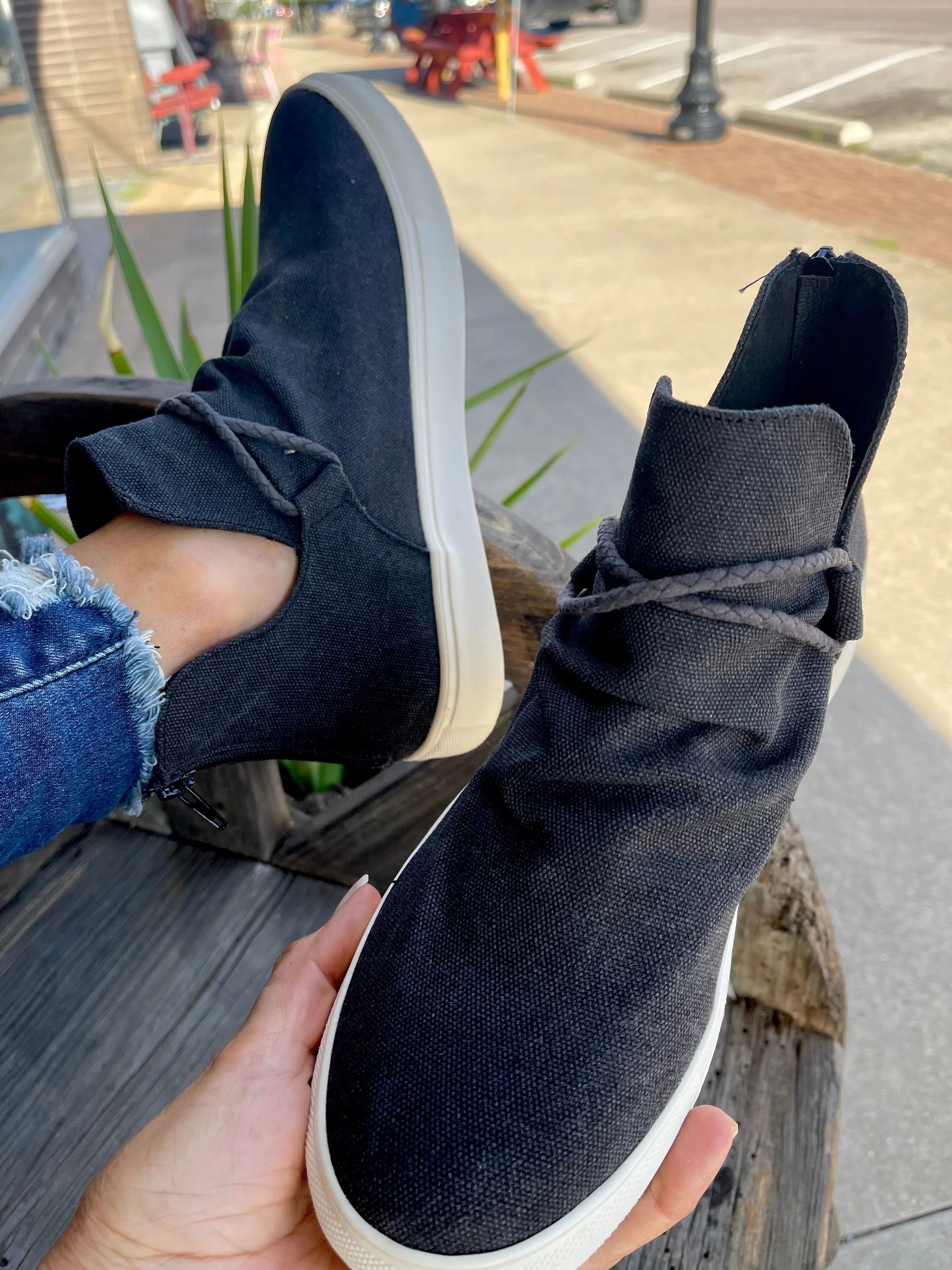 LEGACY SLIP ON BY VERY G - WASHED BLACK