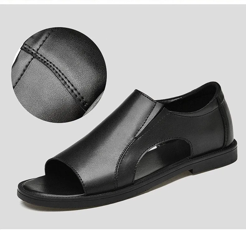Male Classics Black Hollow Outdoor Sandals