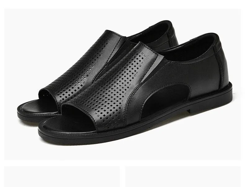 Male Classics Black Hollow Outdoor Sandals
