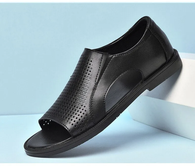 Male Classics Black Hollow Outdoor Sandals