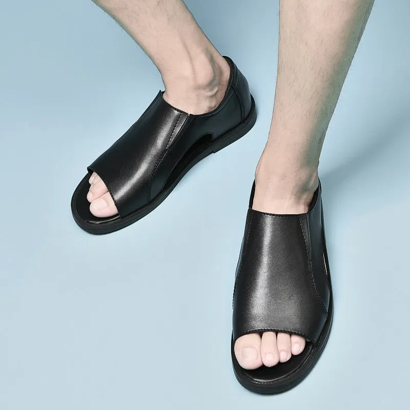 Male Classics Black Hollow Outdoor Sandals
