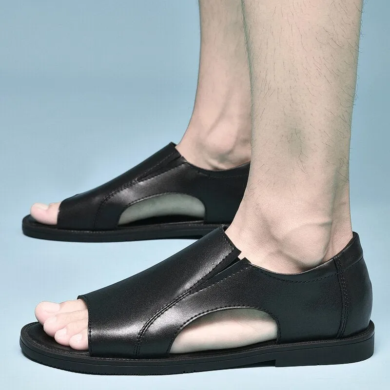 Male Classics Black Hollow Outdoor Sandals