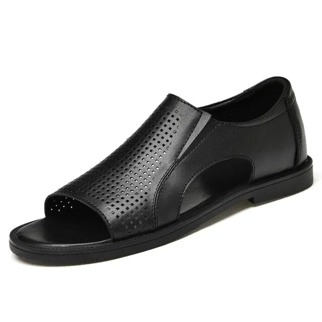 Male Classics Black Hollow Outdoor Sandals