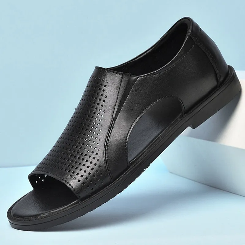 Male Classics Black Hollow Outdoor Sandals