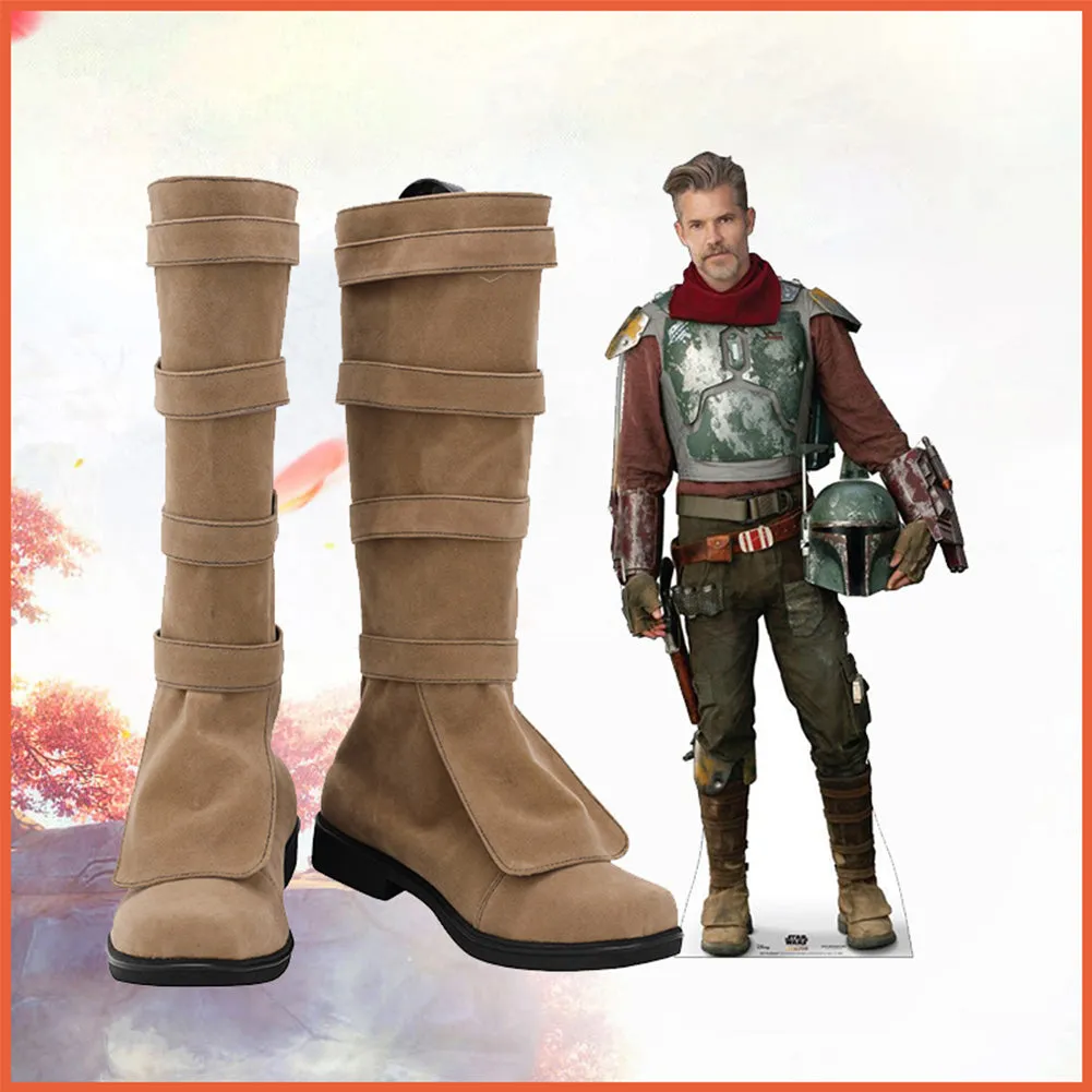 Mando - Cobb Vanth Cosplay Shoes Boots Halloween Costumes Accessory Custom Made