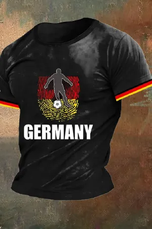 Men's 2024 European Cup Germany Printed Casual T-Shirt