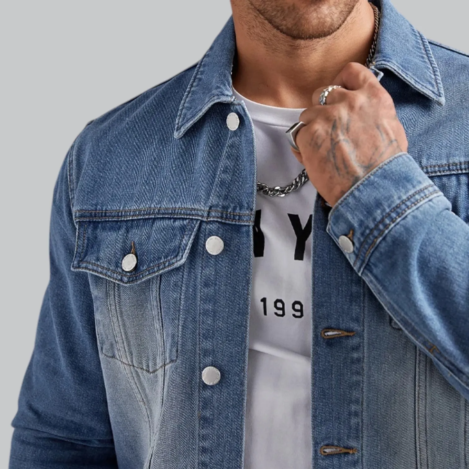Men's Casual Denim Jacket | Slim Fit, Lightweight Fabric, Classic Style for Everyday Wear