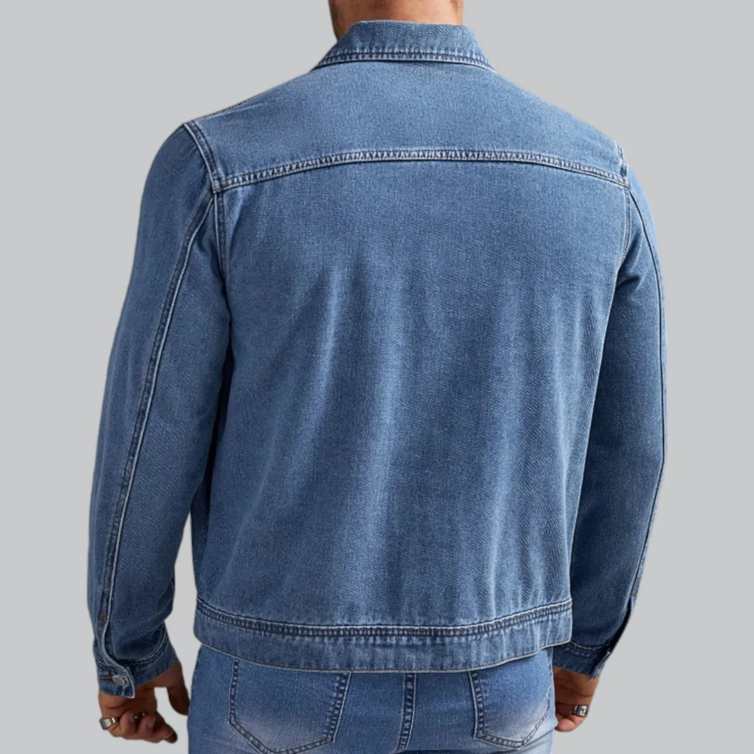 Men's Casual Denim Jacket | Slim Fit, Lightweight Fabric, Classic Style for Everyday Wear