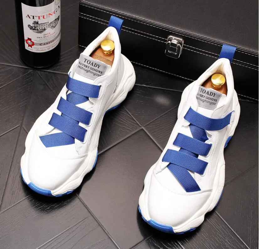Men's Chunky Sneakers Buckle strap Superstar Casual Shoes Boys Running Shoes Man footwear Trainers vulcanized white