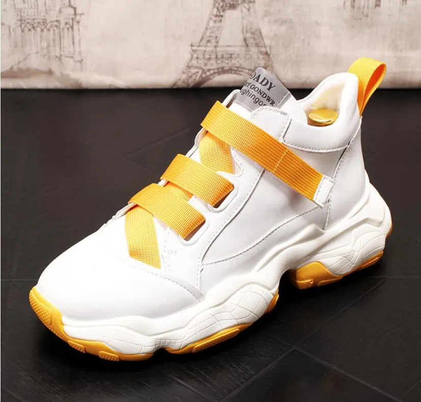 Men's Chunky Sneakers Buckle strap Superstar Casual Shoes Boys Running Shoes Man footwear Trainers vulcanized white