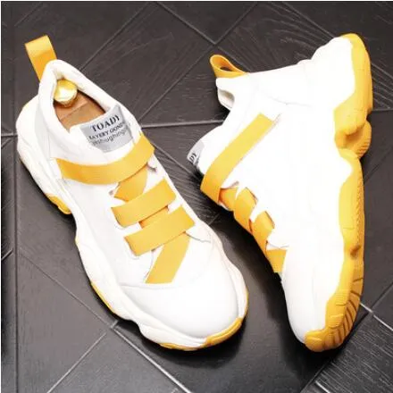 Men's Chunky Sneakers Buckle strap Superstar Casual Shoes Boys Running Shoes Man footwear Trainers vulcanized white