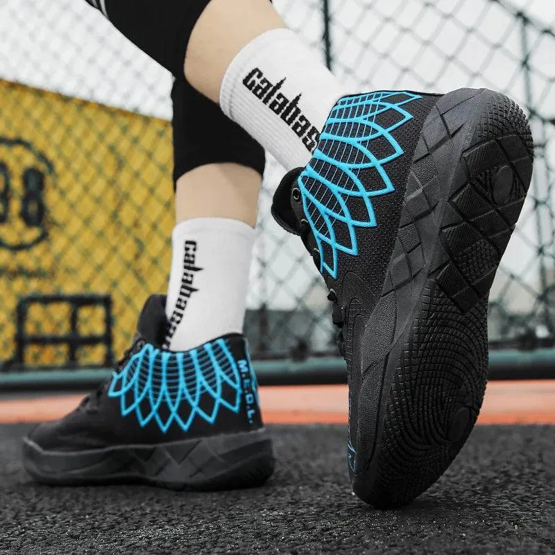 Men's fashion trend outdoor leisure sports thick soles wear-resistant non-slip basketball shoes