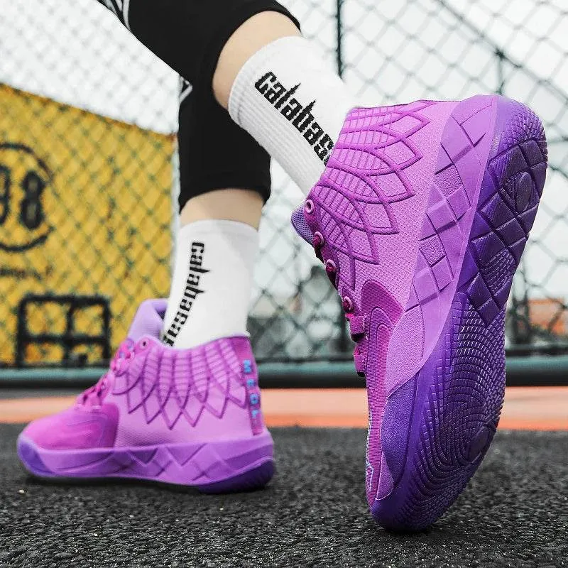 Men's fashion trend outdoor leisure sports thick soles wear-resistant non-slip basketball shoes