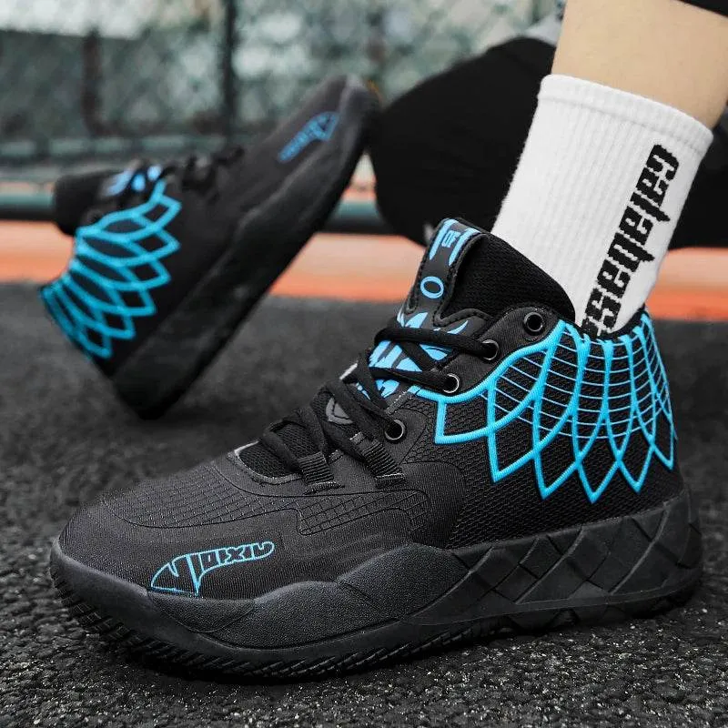 Men's fashion trend outdoor leisure sports thick soles wear-resistant non-slip basketball shoes